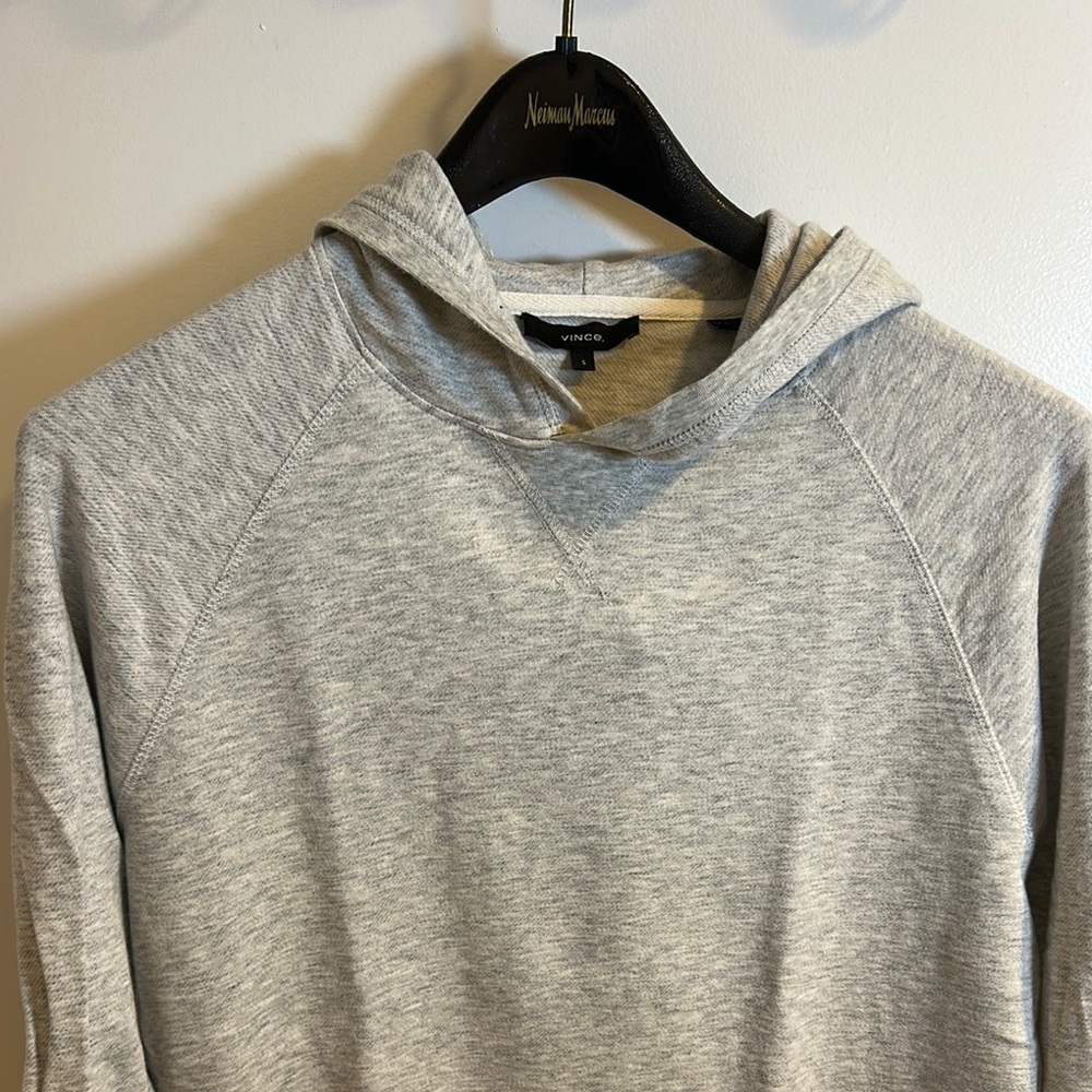 Vince Gray Men's Hoodie, cotton/cashmere blend.